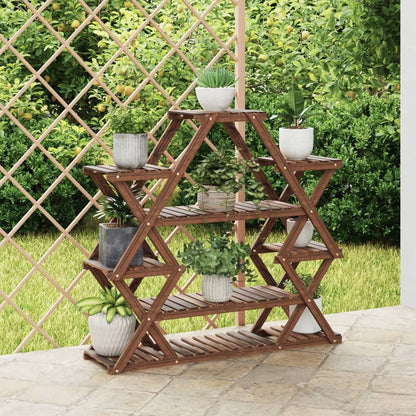 Portafiori Con Ruote In Legno Massello Di Abete