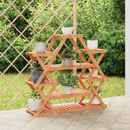 Portafiori Con Ruote In Legno Massello Di Abete