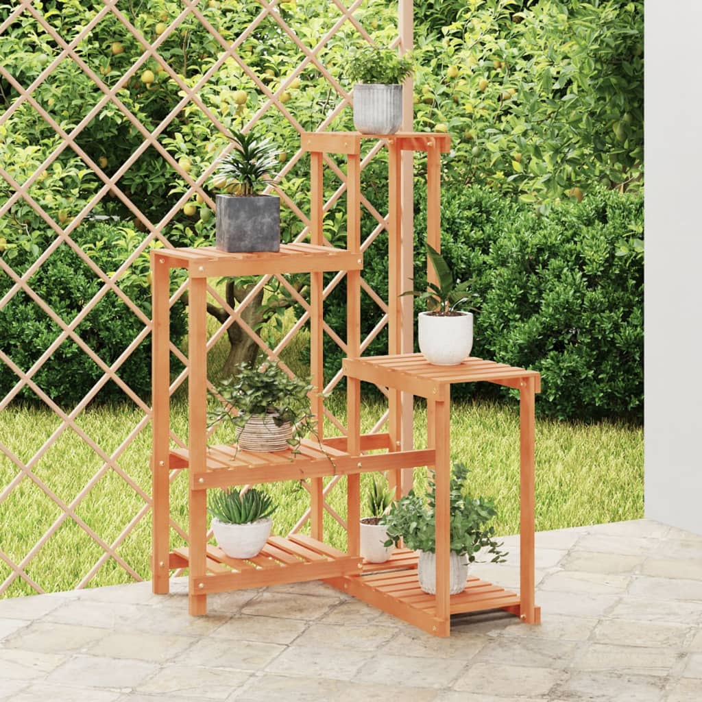 Portafiori Con Ruote In Legno Massello Di Abete