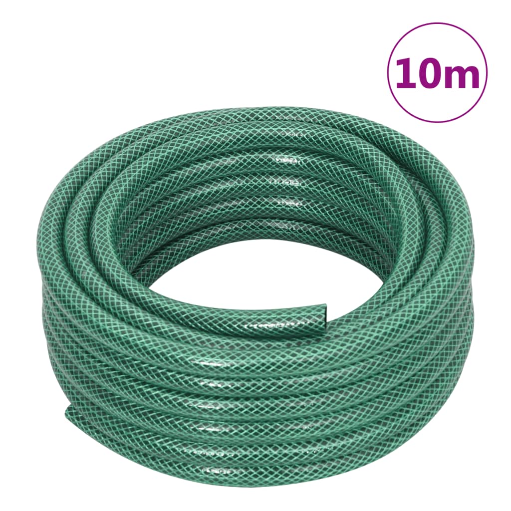Set Tubo Da Giardino Con Raccordi Verde 0,5&quot; 10 M In Pvc