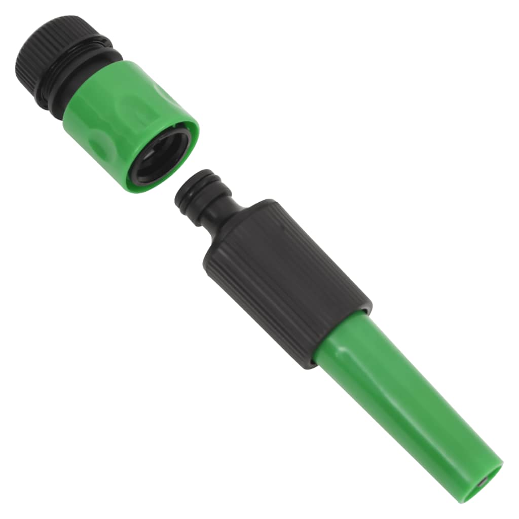 Set Tubo Da Giardino Con Raccordi Verde 0,5&quot; 10 M In Pvc