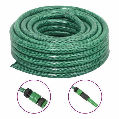 Set Tubo Da Giardino Con Raccordi Verde 0,5&quot; 10 M In Pvc