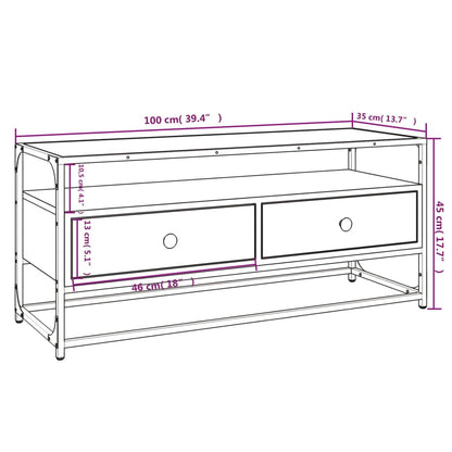 Mobile Porta Tv 100X35X45 Cm In Legno Multistrato