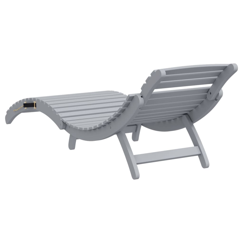 Lettino Prendisole 184X55X64 Cm Legno Massello Di Acacia