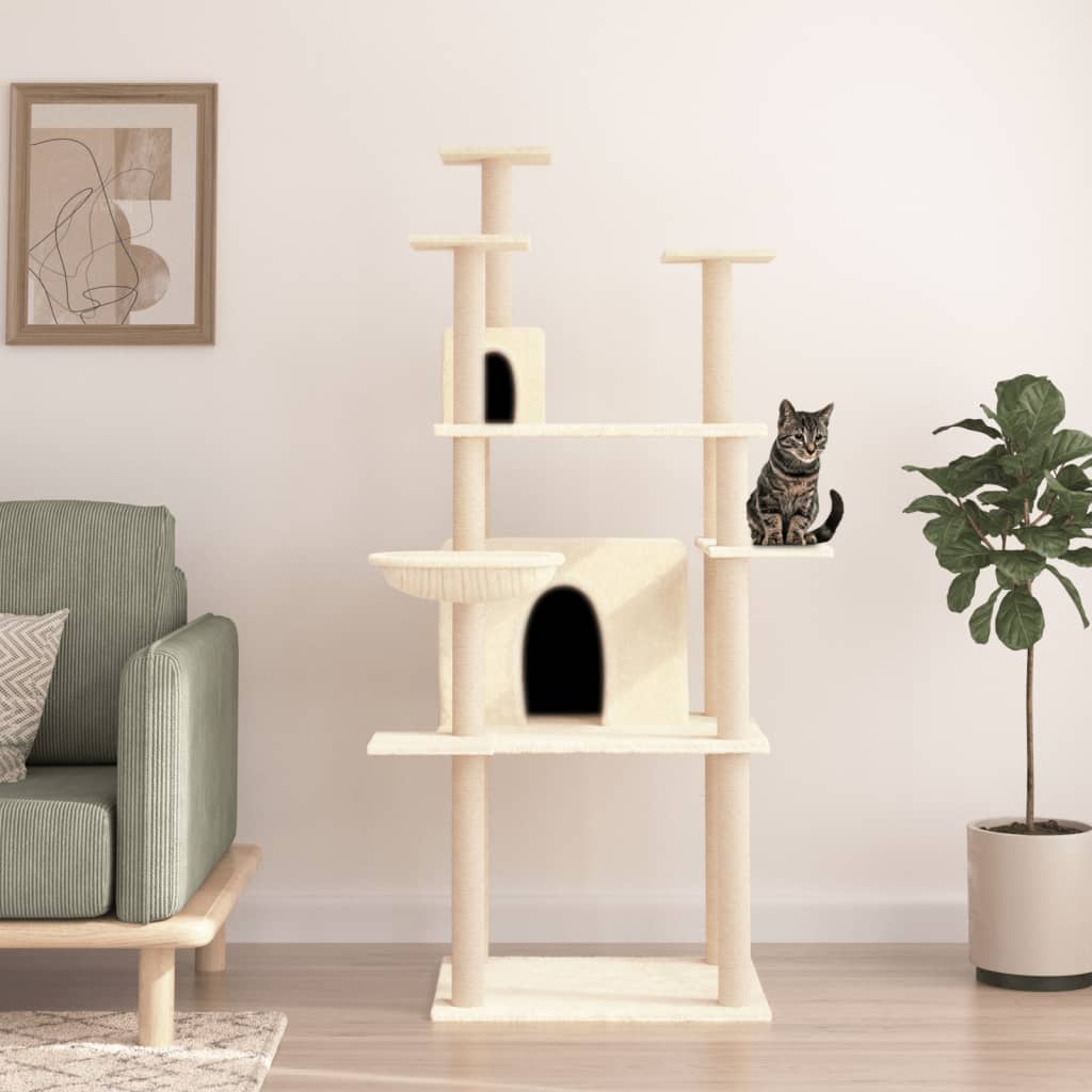 Albero Per Gatti Con Tiragraffi In Sisal 166 Cm