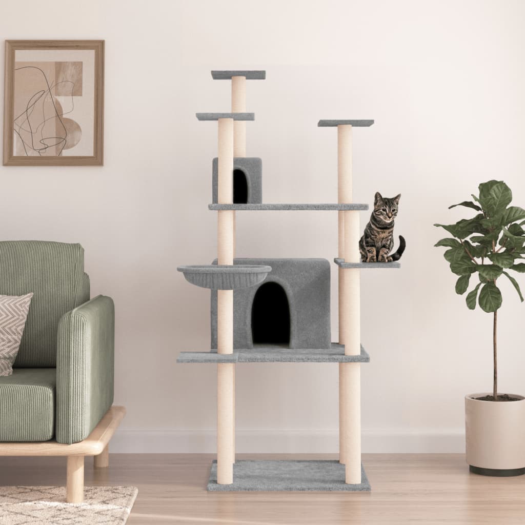 Albero Per Gatti Con Tiragraffi In Sisal 166 Cm