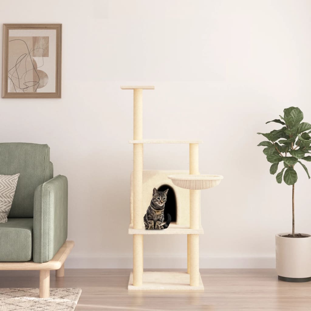 Albero Per Gatti Con Tiragraffi In Sisal 132 Cm