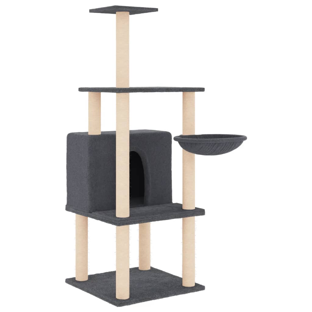Albero Per Gatti Con Tiragraffi In Sisal 132 Cm