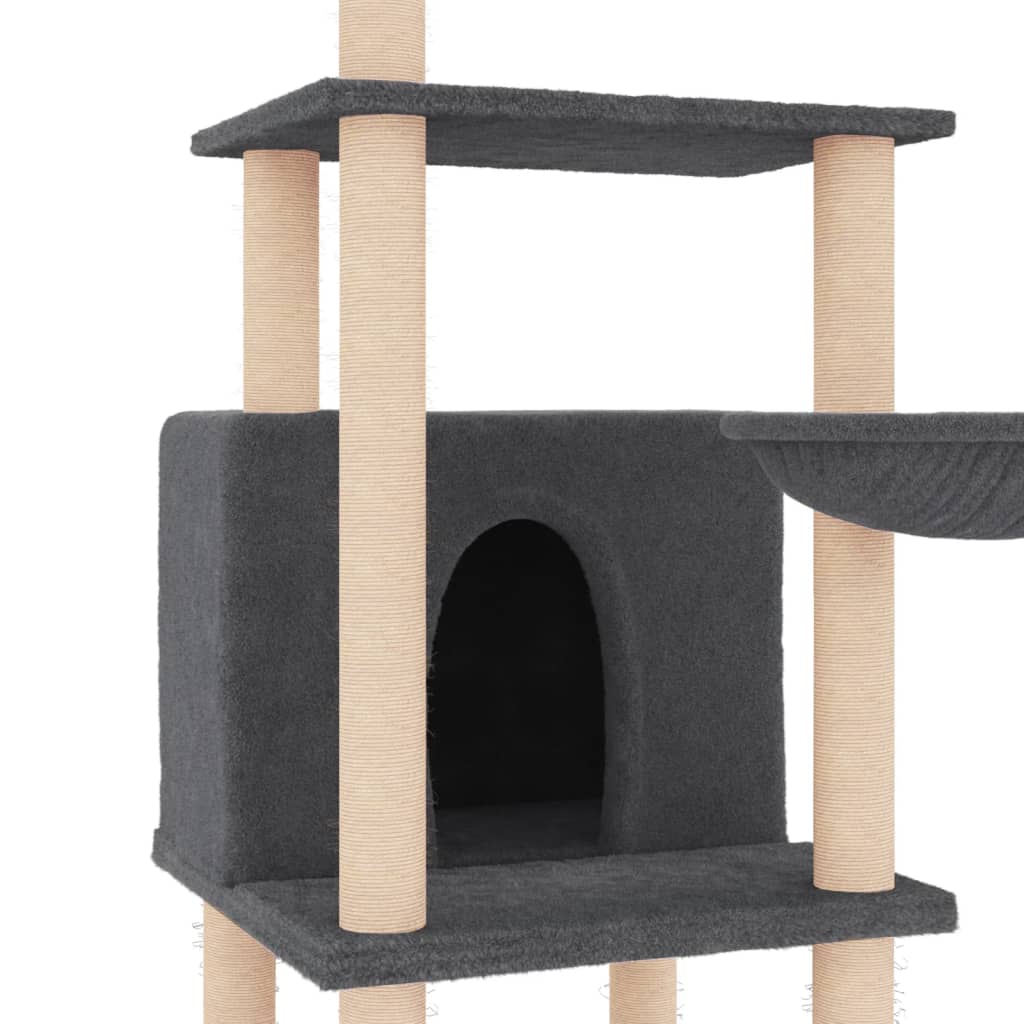 Albero Per Gatti Con Tiragraffi In Sisal 132 Cm
