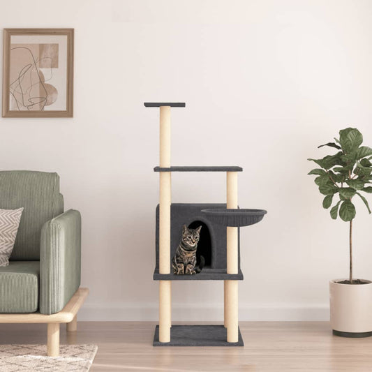 Albero Per Gatti Con Tiragraffi In Sisal 132 Cm