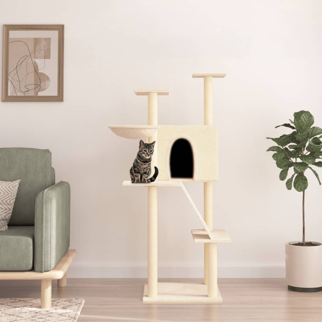 Albero Per Gatti Con Tiragraffi In Sisal 143 Cm