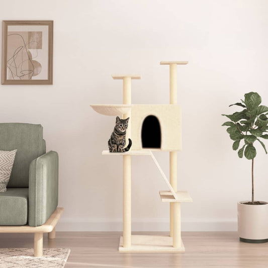 Albero Per Gatti Con Tiragraffi In Sisal 143 Cm