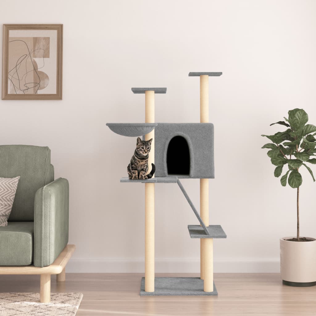Albero Per Gatti Con Tiragraffi In Sisal 143 Cm