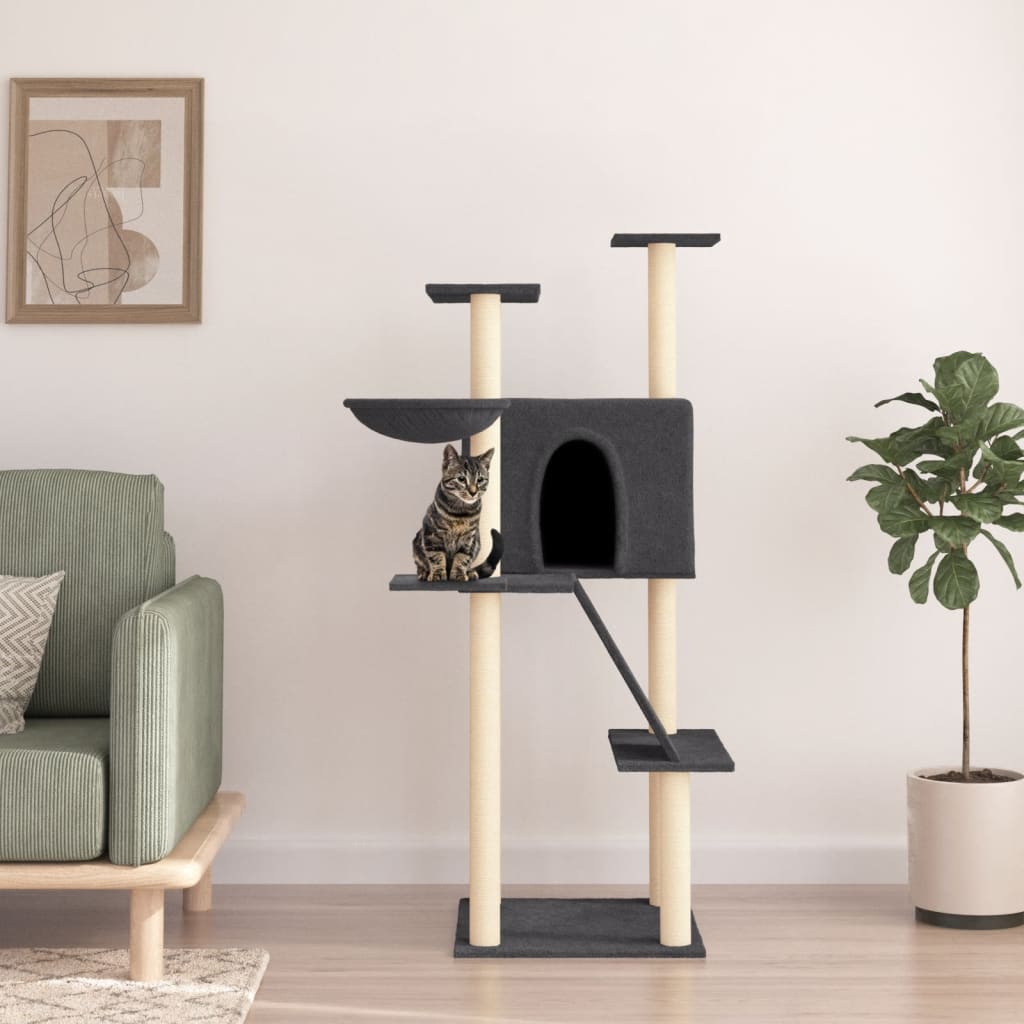 Albero Per Gatti Con Tiragraffi In Sisal 143 Cm