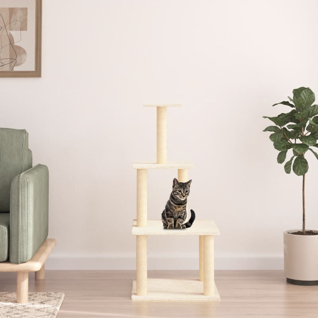 Albero Per Gatti Con Tiragraffi In Sisal 111 Cm