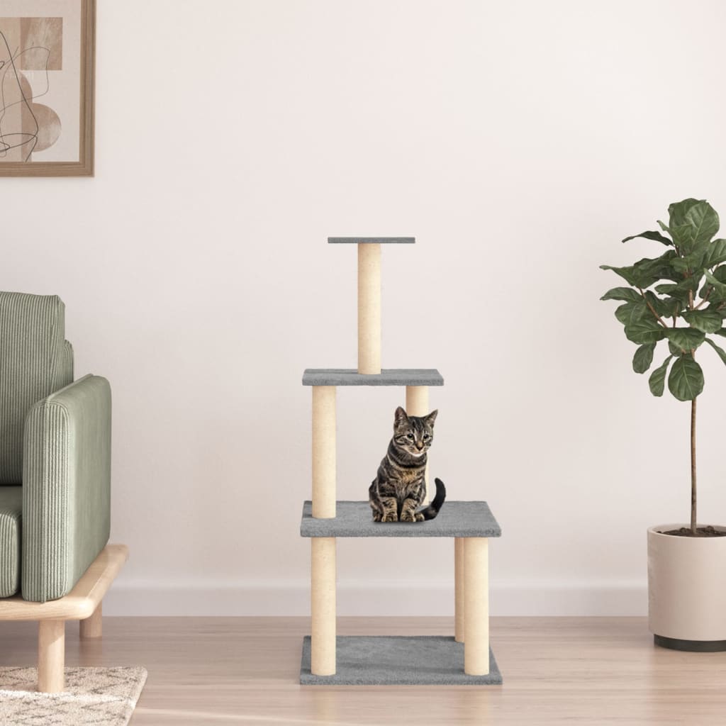 Albero Per Gatti Con Tiragraffi In Sisal 111 Cm