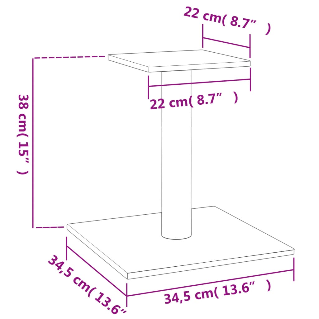 Palo Tiragraffi Per Gatti Con Piattaforma 38 Cm
