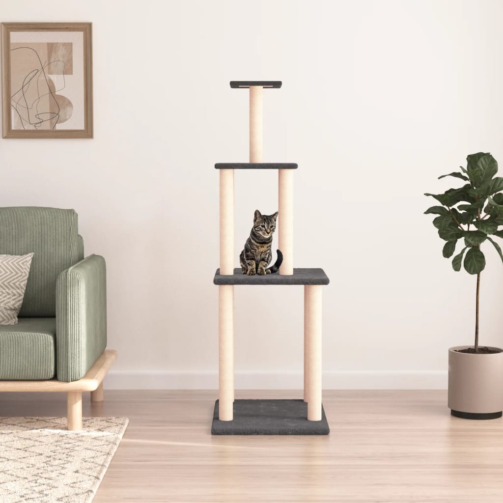 Albero Per Gatti Con Tiragraffi In Sisal 149 Cm