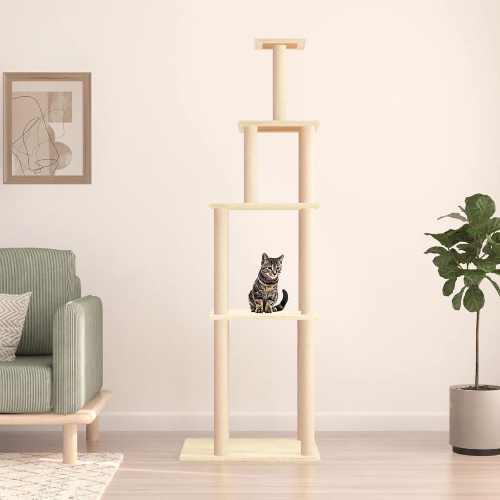 Albero Per Gatti Con Tiragraffi In Sisal 183 Cm