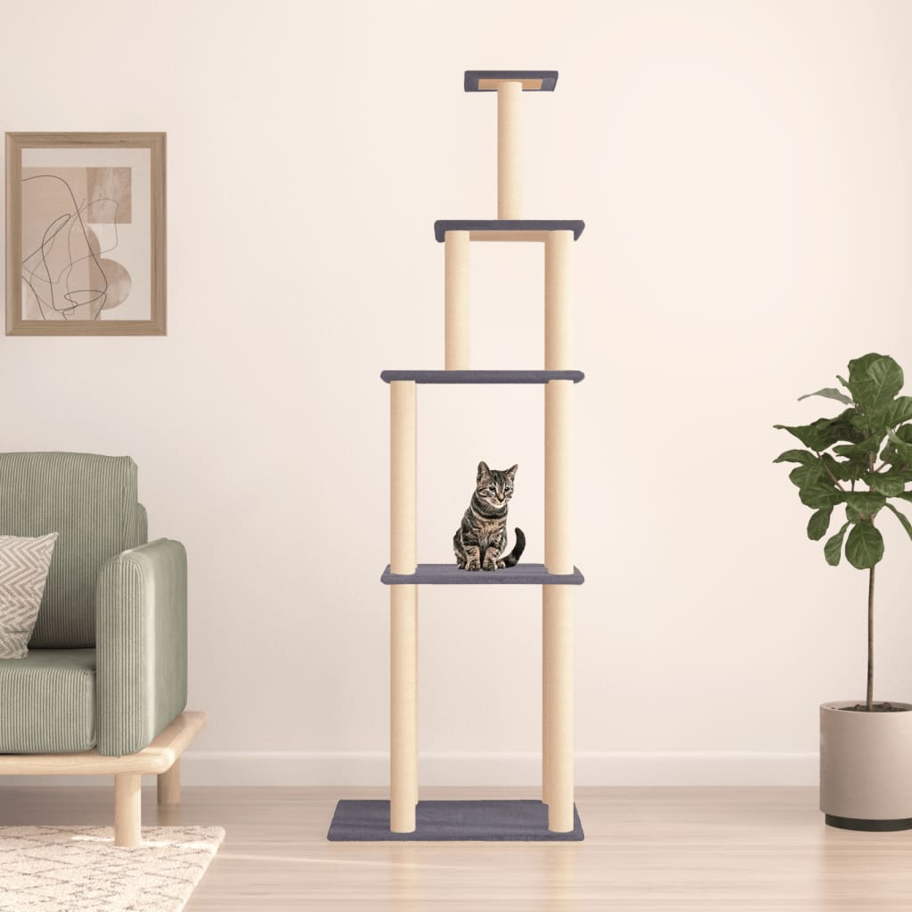 Albero Per Gatti Con Tiragraffi In Sisal 183 Cm