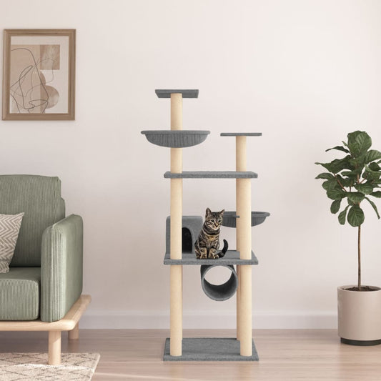Albero Per Gatti Con Tiragraffi In Sisal 141 Cm