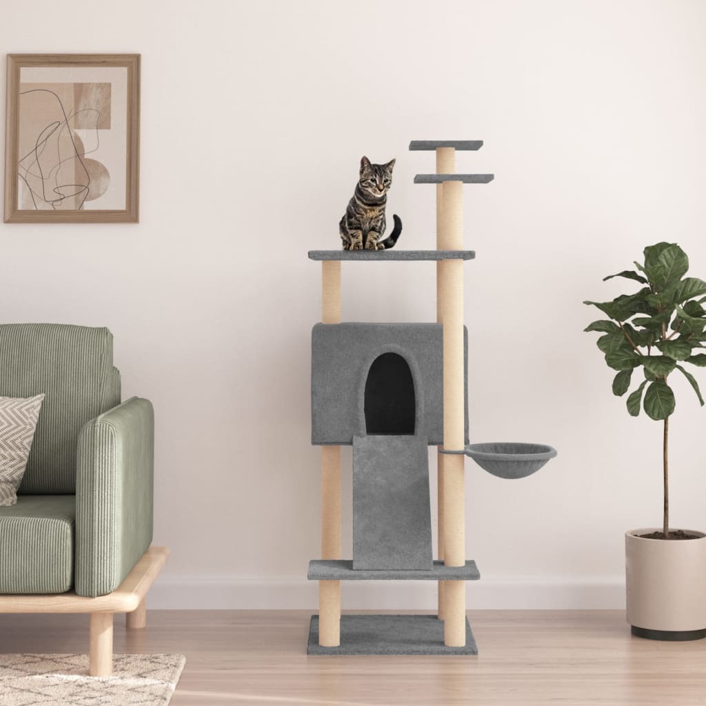 Albero Per Gatti Con Tiragraffi In Sisal 153 Cm