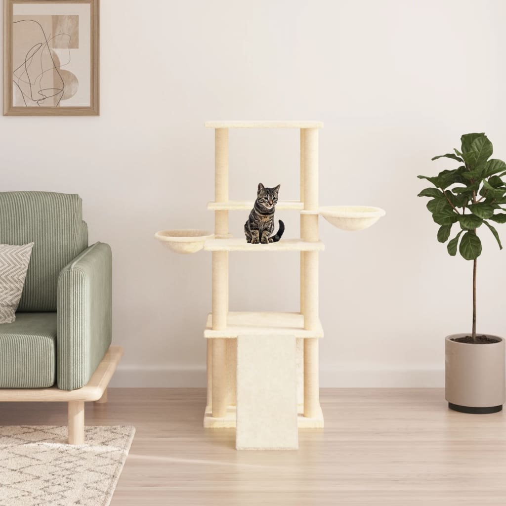 Albero Per Gatti Con Tiragraffi In Sisal 133 Cm