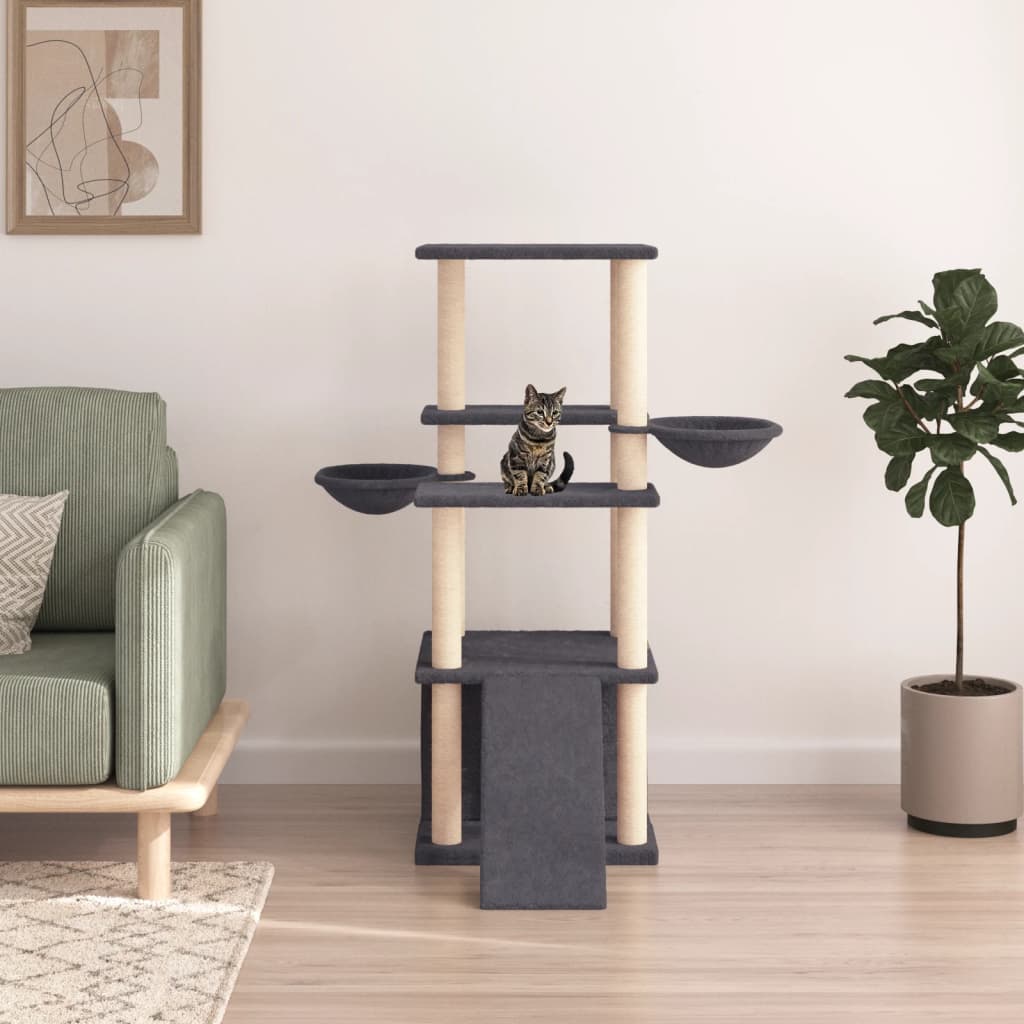 Albero Per Gatti Con Tiragraffi In Sisal 133 Cm