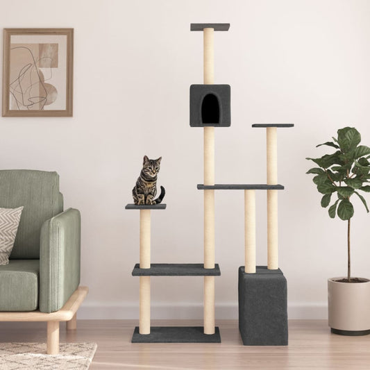 Albero Per Gatti Con Tiragraffi In Sisal 180 Cm