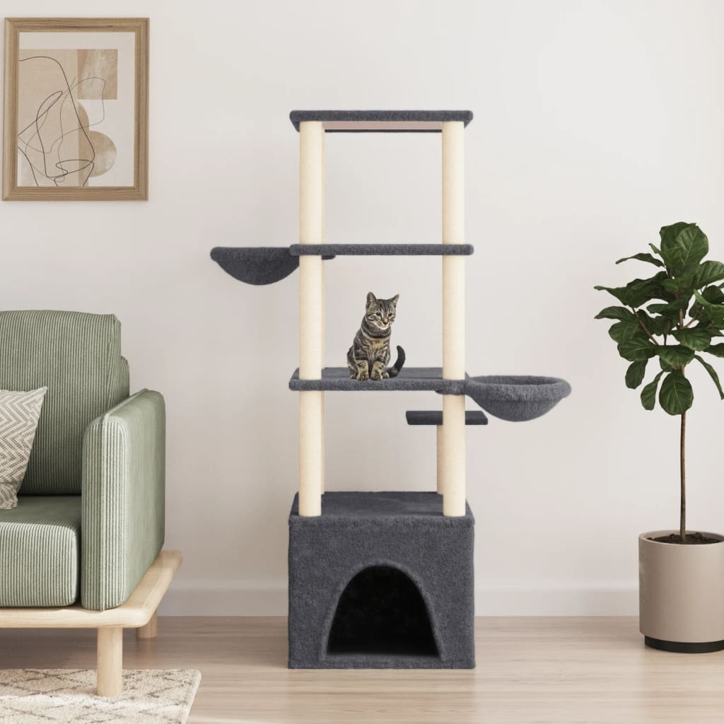 Albero Per Gatti Con Tiragraffi In Sisal 147 Cm