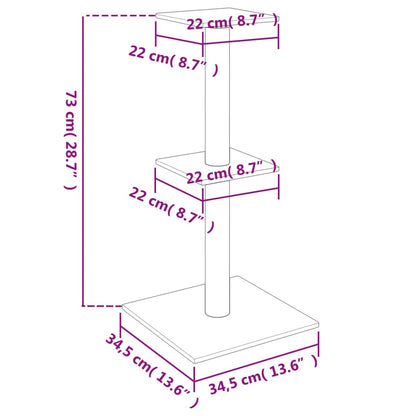 Albero Per Gatti Con Tiragraffi In Sisal 73 Cm