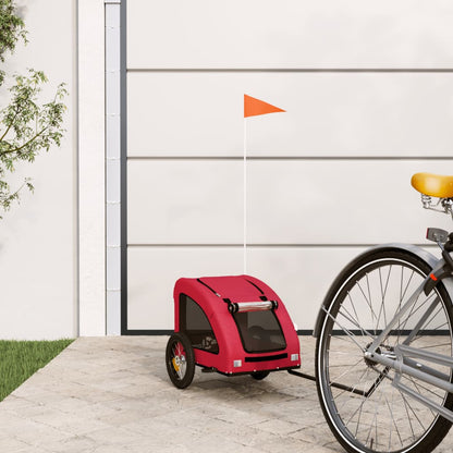 Rimorchio Da Bici Per Animali Arancione E Grigio Oxford E Ferro