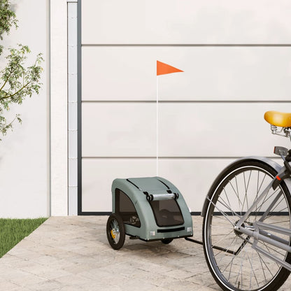 Rimorchio Da Bici Per Animali Arancione E Grigio Oxford E Ferro