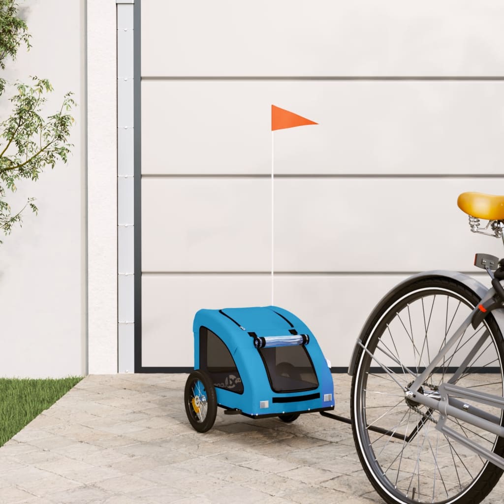 Rimorchio Da Bici Per Animali Arancione E Grigio Oxford E Ferro