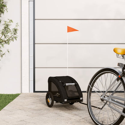 Rimorchio Da Bici Per Animali Arancione E Grigio Oxford E Ferro