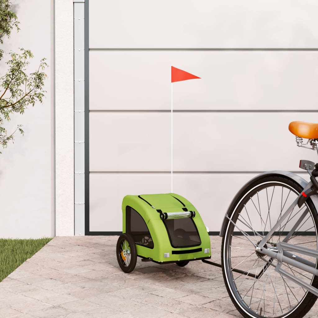 Rimorchio Da Bici Per Animali Arancione E Grigio Oxford E Ferro