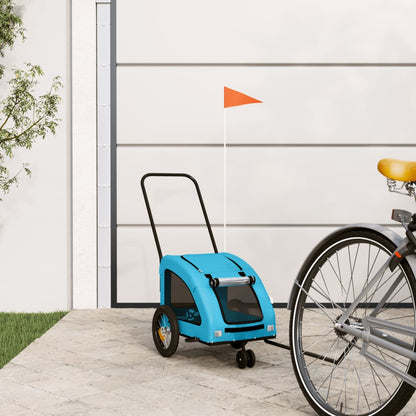 Rimorchio Da Bici Per Animali Arancione E Grigio Oxford E Ferro