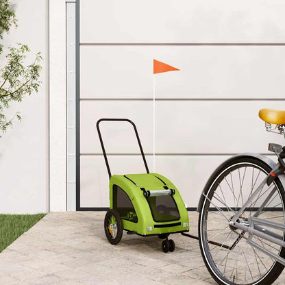 Rimorchio Da Bici Per Animali Arancione E Grigio Oxford E Ferro