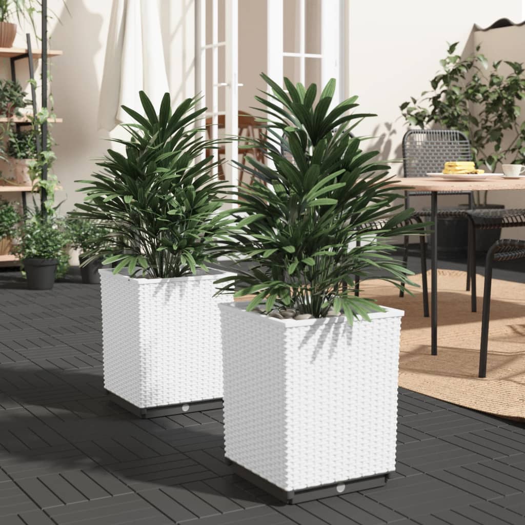 Fioriere 2 Pz Marroni 30X30X37 Cm In Polipropilene