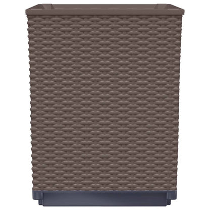 Fioriere 2 Pz Marroni 30X30X37 Cm In Polipropilene