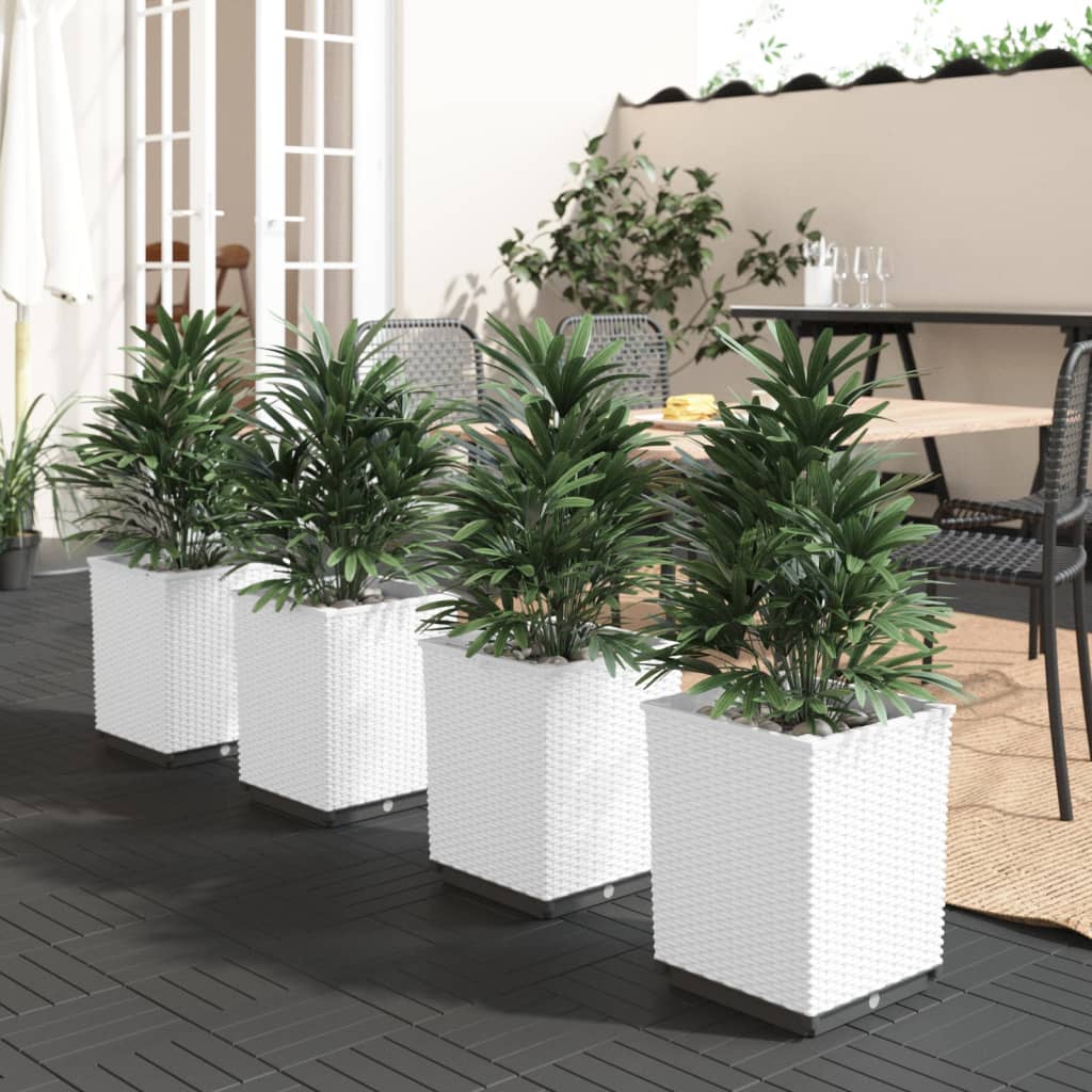 Fioriere 2 Pz Marroni 30X30X37 Cm In Polipropilene