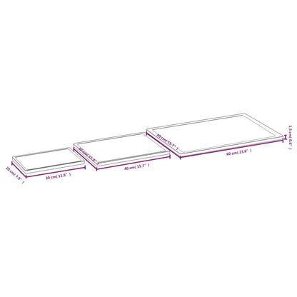 Set Taglieri 3 Pz In Bambù