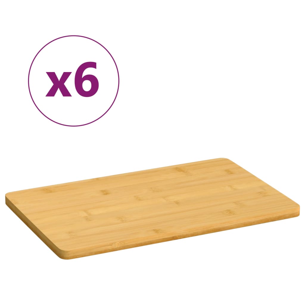 Piatti Per Colazione 6 Pz 35X23X0,8 Cm In Bambù