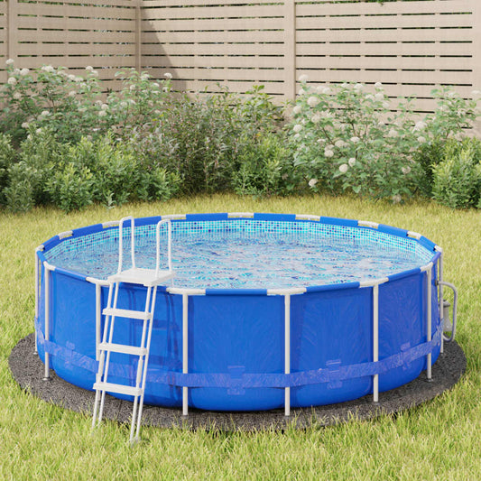 Telo Sotto Piscina Grigio Chiaro Ø306 Cm Geotessile Poliestere