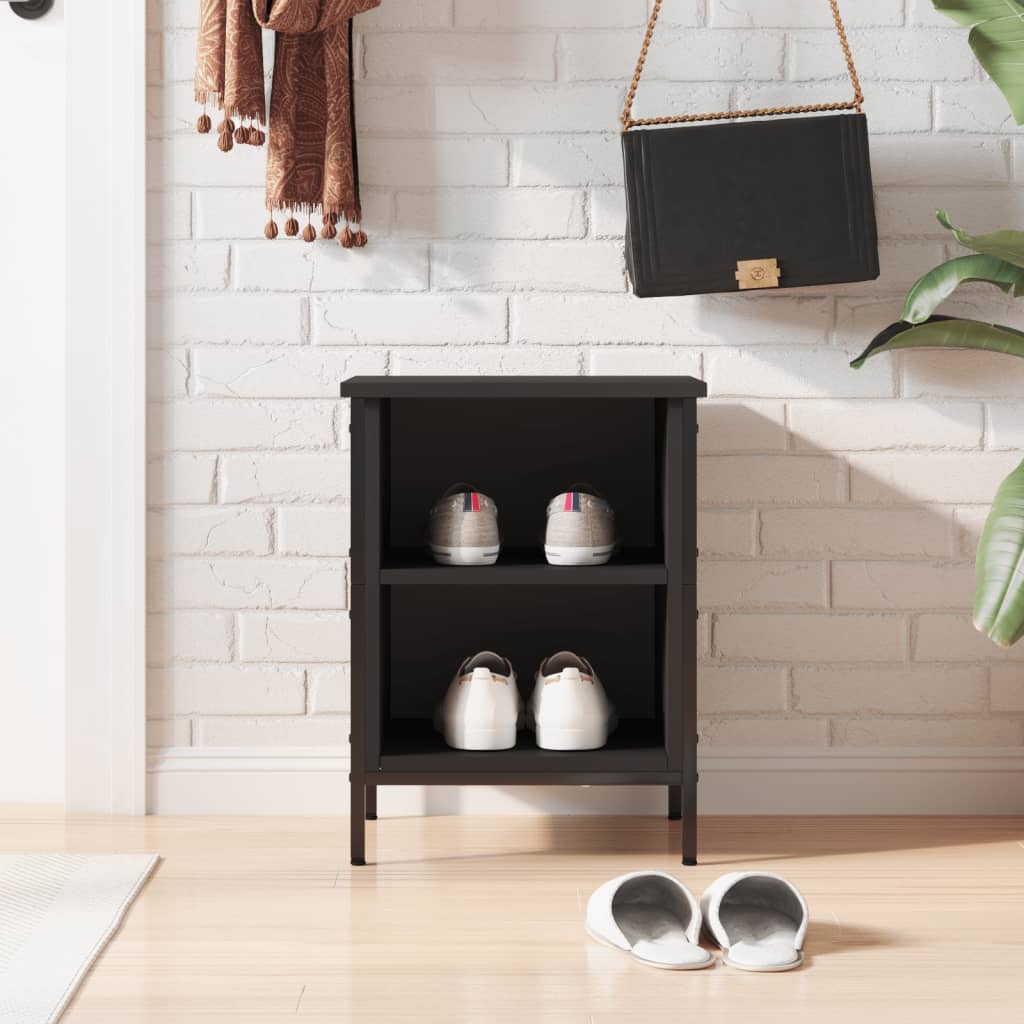 Scarpiera Nera 69X35X In Legno Multistrato Nero