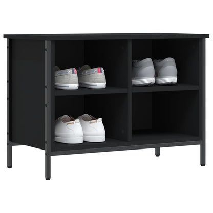 Scarpiera Nera 69X35X In Legno Multistrato Nero