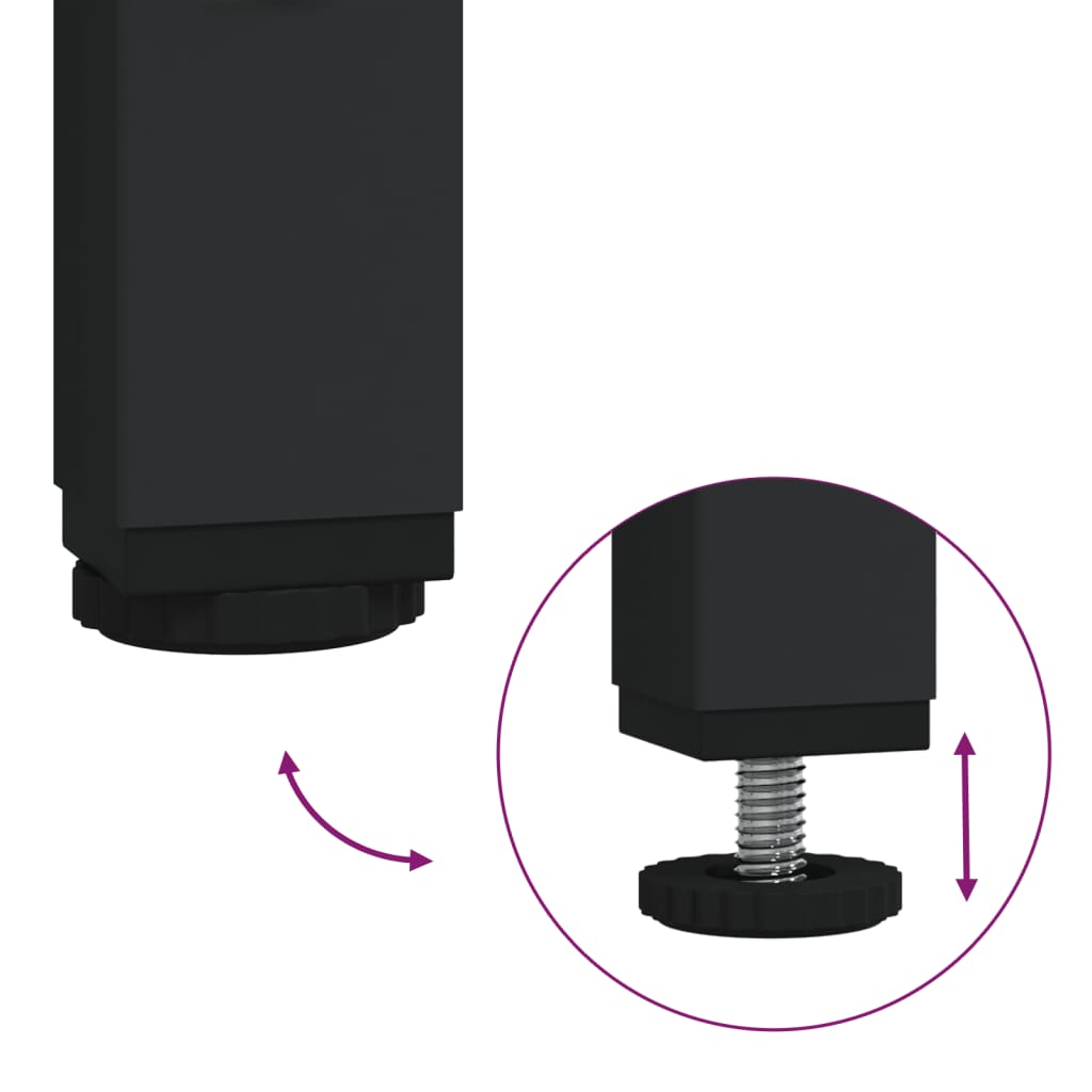 Scarpiera Nera 69X35X In Legno Multistrato Nero
