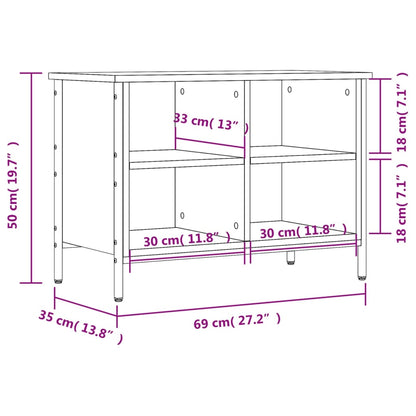 Scarpiera Nera 69X35X In Legno Multistrato Nero