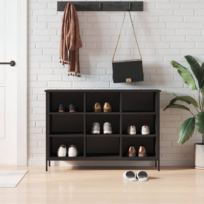 Scarpiera Nera 69X35X In Legno Multistrato Nero