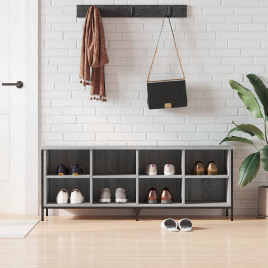 Scarpiera 131X35X In Legno Multistrato Grigio Sonoma
